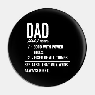 Dad Definition fathers day gift funny Pin