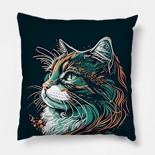 Purrfect Cat Colorful Happy - Love Cats Pillow