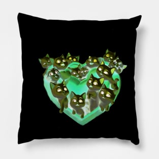 Cute kittens loving the plasma Pillow