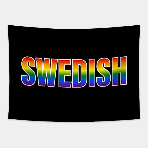 Rainbow Swedish LGBTQ Pride Tapestry by Rainbow Nation