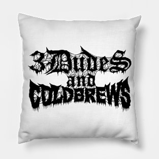 3DCB Goes Black Metal Pillow