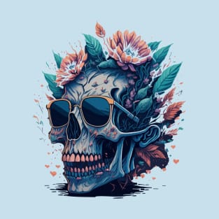 Pastel Flower Skull T-Shirt