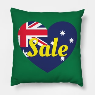 Sale VIC Australia Australian Flag Heart Pillow