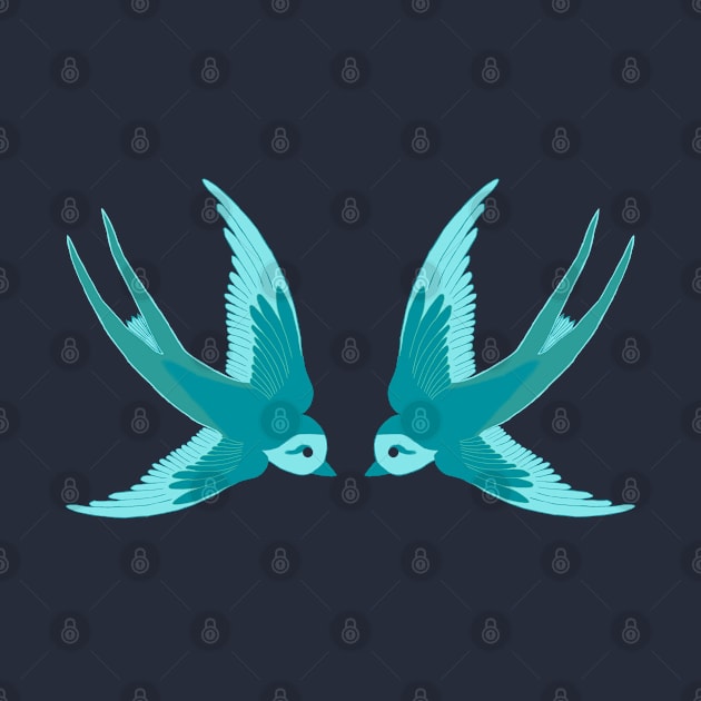 A pair of swallows by Designed by JB