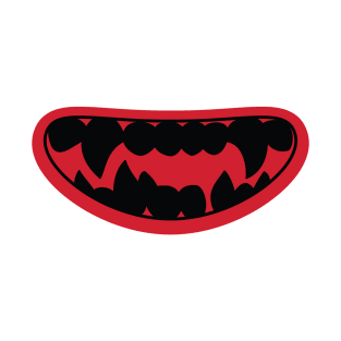 scary teeth face mask T-Shirt