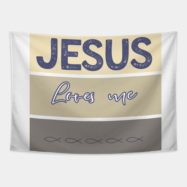 Jesus Loves me Tapestry by Studio468