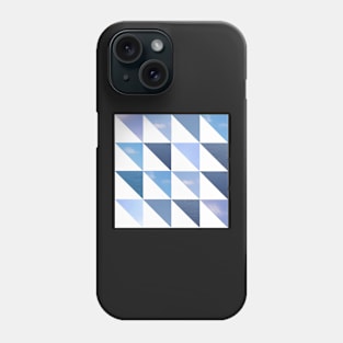 Geometric blue triangle pattern Water and Sky Photo Patchwork Phone Case