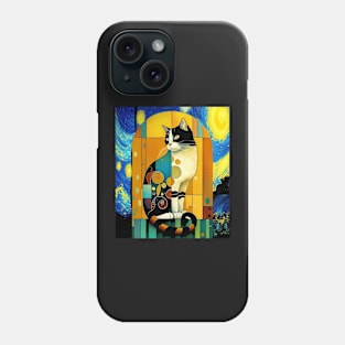 Van Gogh Starry Night Cat, izzy's kitty Gustav Klimt Fit Phone Case