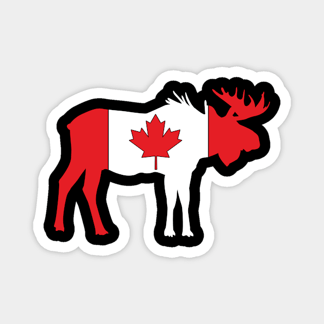 Canada Flag Moose Canadian Magnet by shirtsyoulike