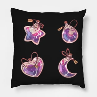 Bi-vials of LGBT potions sticker set Pillow