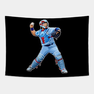 Jose Trevino #23 Throw Pitches Tapestry