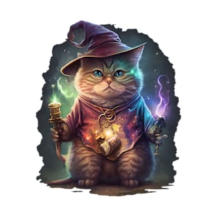 Magical Wizard Cat Fantasy Kitten T-Shirt