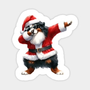 Christmas Bernese Mountain Dog Dabbing Dance Magnet