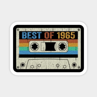 Best Of 1965 59th Birthday Gifts Cassette Tape Vintage Magnet