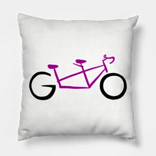 GO - fuchsia Pillow