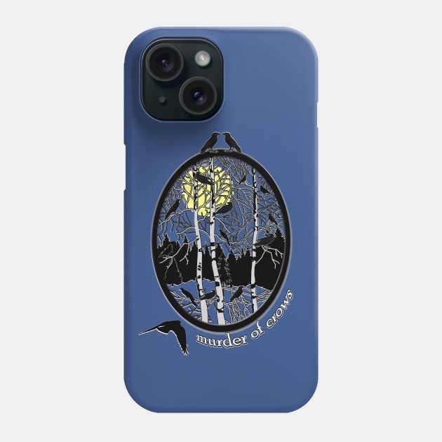 Murder Of Crows Artistic Oval Design Phone Case by 2HivelysArt