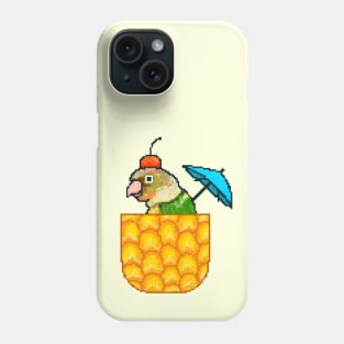 Pineapple Conure with Pineapple and Cherry Phone Case