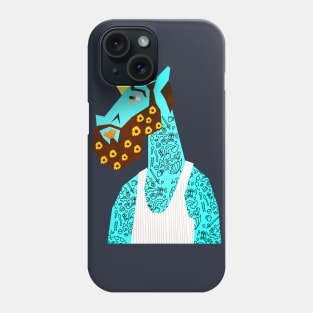 Flower Power Beard Unicorn Phone Case