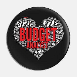 Budget Analyst Heart Shape Word Cloud Design Finance design Pin