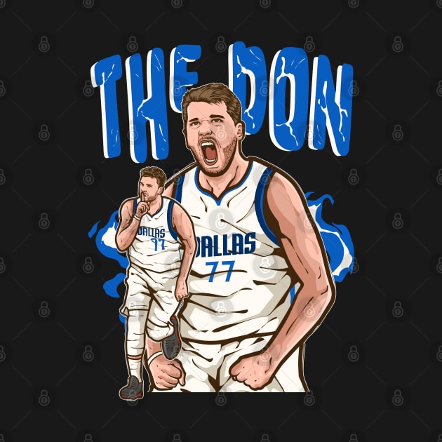 Luka Doncic The Don Cartoon by rattraptees