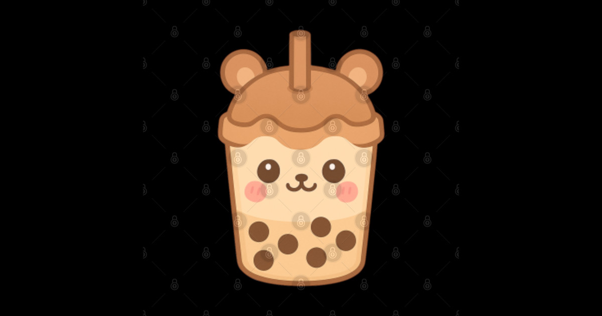 Boba Bear Bubble Tea Time - Bubble Tea - Sticker | TeePublic