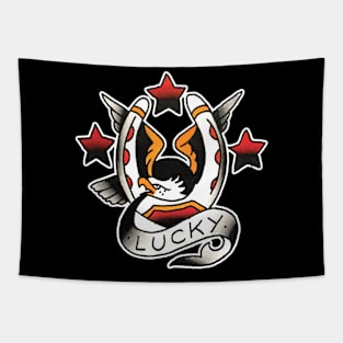 Lucky Eagle Tattoo Design Tapestry