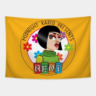 Hedwig's Midnight Radio Presents: RENT - Podcast Logo w/ Black Text (by Raziel) Tapestry
