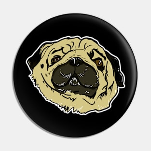 Pug Dog Head Pin