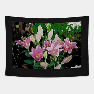 Pink Flowers Tapestry