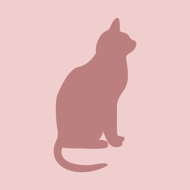 Cat Silhouette - Pink by TheWildOrchid