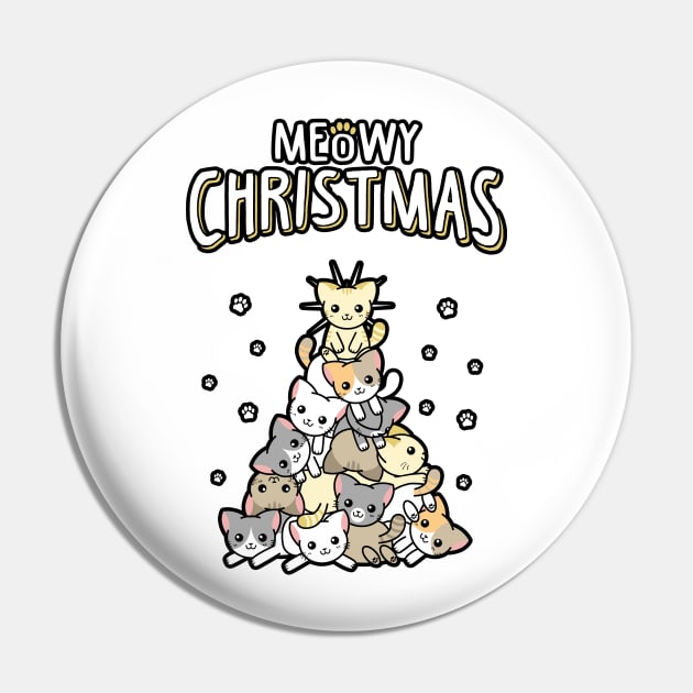 Meowy Christmas Pin by KsuAnn