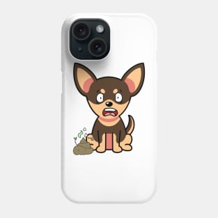 Funny small dog smells stinky poo poo Phone Case