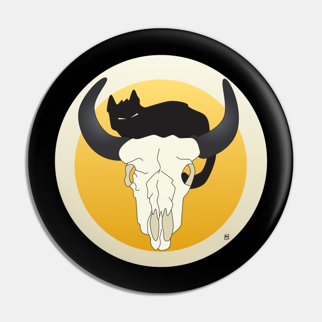 Buffalloskull cat Pin by Poserbone