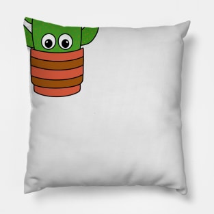 Cute Cactus Design #324: Cactus With Cute Flower In Pot Pillow