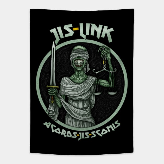 JIS-Link Logo Tapestry by azhmodai