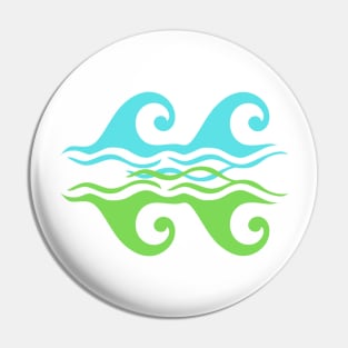 blue green water waves design Pin