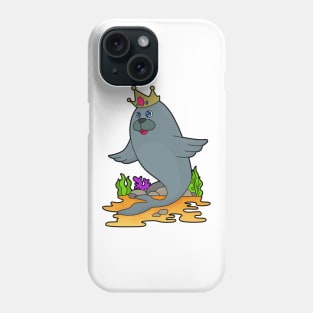 Seal as King with Crown Phone Case