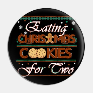 Eating Christmas Cookies for Two Christmas Pin