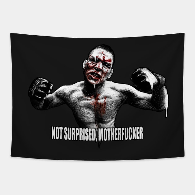 Nate Diaz is Not Surprised Tapestry by BlackCollarPolitics