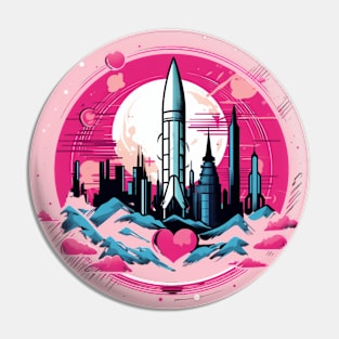 Valentine x Space X galaxy cool Pin