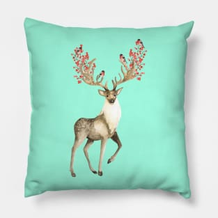 Deer and bullfinches Pillow