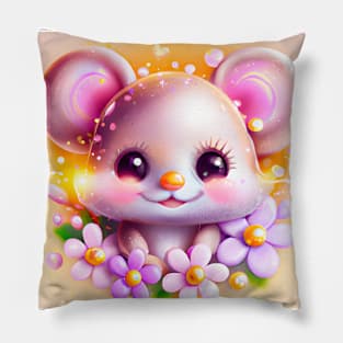 Cute Kawaii Pink Mouse Pillow