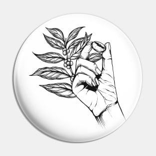 Hands that hold coffee beans Pin