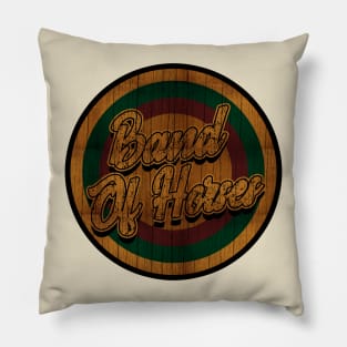 Retro Vintage Band Of Horses Pillow