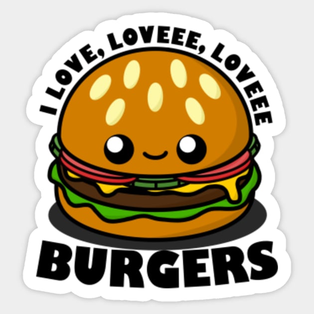 Cute Cartoon Burger, Hamburger
