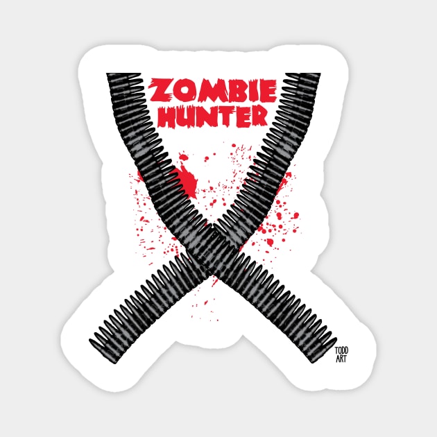 ZOMBIE HUNTER Magnet by toddgoldmanart