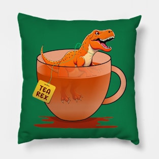 Tea Rex Pillow