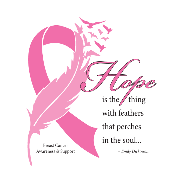 Breast cancer hope quote with black type by Just Winging It Designs