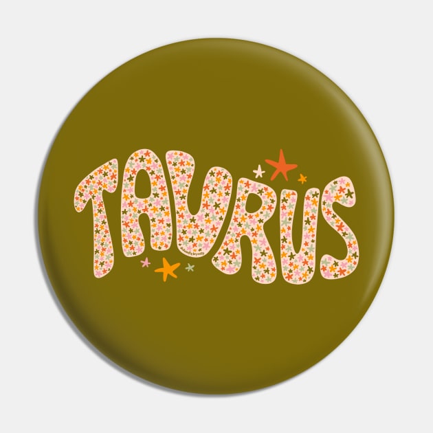 Starry Taurus Pin by Doodle by Meg