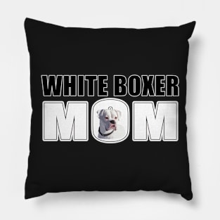 White Boxer Dog Mom Pillow